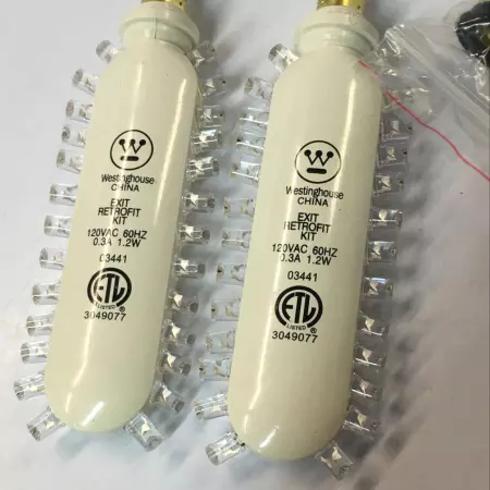 Westinghouse 3049077 Exit Sign Retrofit Light Kit- Red 120V 0.3Amp 1.2W Lot of 2