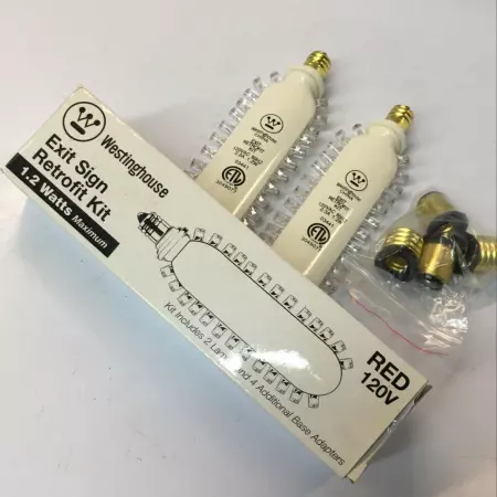Westinghouse 3049077 Exit Sign Retrofit Light Kit- Red 120V 0.3Amp 1.2W Lot of 2