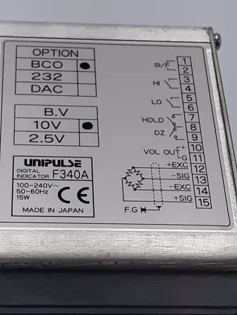 Unipulse F340A Digital Indicator 100-240v 50-60Hz 15w 