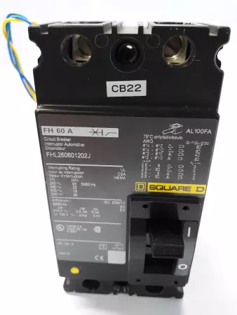 Fuji FHL260601202J Circuit Breaker 60A 600V 