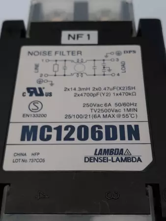 Lambda MC1206DIN Noise Filter   