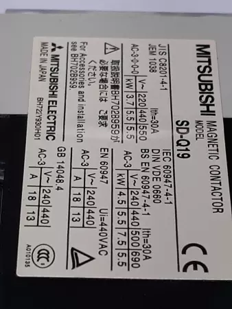 Mitsubishi Electric SD-Q19  Magnetic Contactor 