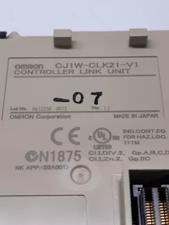   Omron, CJ1W-CLK21-V1, Controller Link Unit 