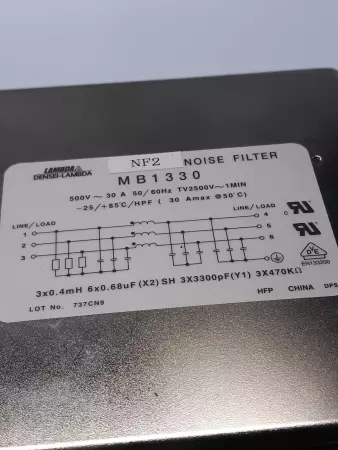 Lambda MB1330 Noise Filter 500V 30A 