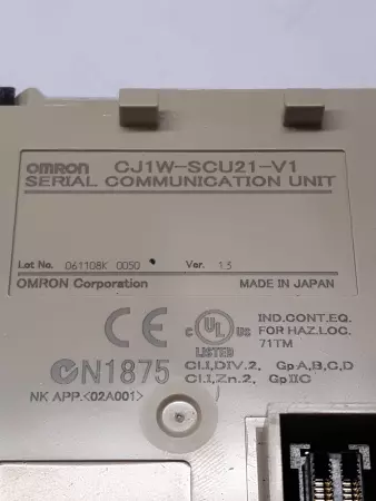 Omron CJ1W-SCU21-V1 Serial Communication Unit 