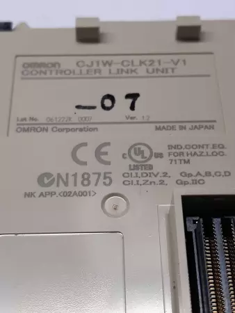 Omron CJTW-CLK21-V1 Controller Link Unit 