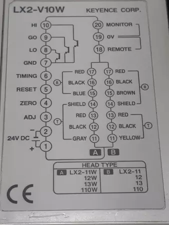 KEYENCE LX2-V10W Sensor Amplifier 