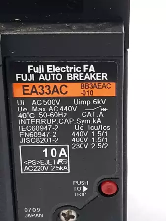 Fuji EA33AC 10A Circuit Breaker 