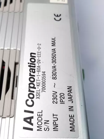 IAI Corp. XSEL-KET-1-60A-DV-EEE-0-2 X-Sel Motion Controller 