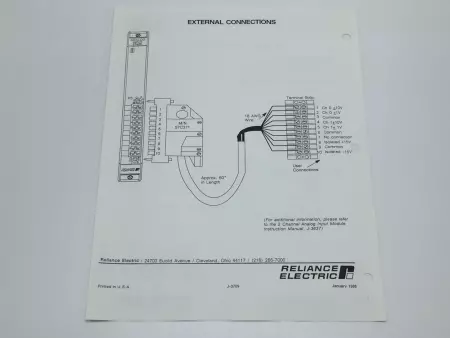 Reliance Electric 57C409 Automax 2-Channel Input Module 15VDC 