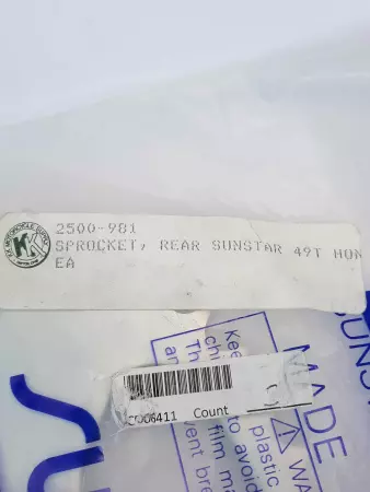 Sunstar H01-942-00BR Steel Rear Sprocket  49T  Honda 