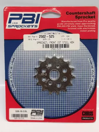 PBI 325-15 C/S Countershaft Steel Front Sprocket 15T Honda 