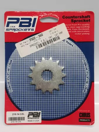 PBI 215-14 C/S Countershaft Steel Front Sprocket 14T Yamaha 