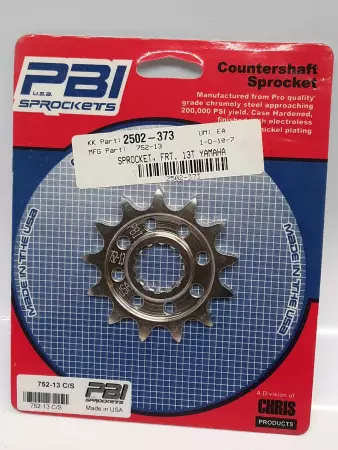 PBI 752-13 C/S Countershaft Steel Front Sprocket 13T Yamaha 