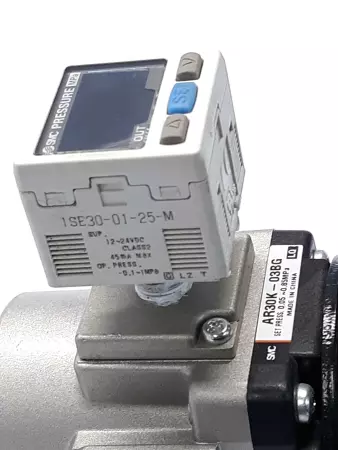 SMC AR30K-03BG Pneumatic Regulator ISE30-01-25-M Pressure Switch, H/Precision  