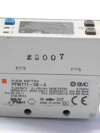 SMC PFM711-C6-A Flow Switch 24 VDC Class 2   