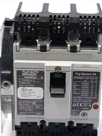 Fuji SA53RCUL 15 Circuit Breaker  1-15 A 