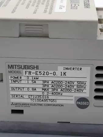 MITSUBISHI FR-E520-0. 1K  INVERTER, FREQROL E500 SERIES  