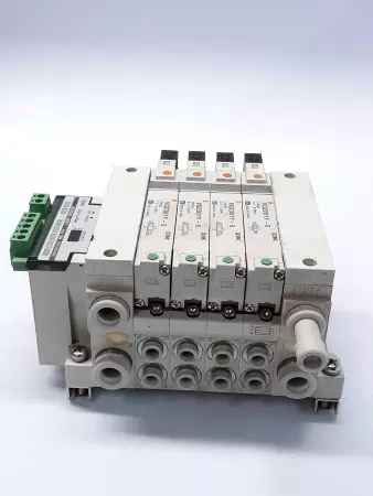 SMC EX120-SDN1  Serial Interface Unit  w/ VQ2301Y-5 Solenoid Valves 24VDC  