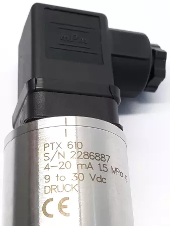 GE DRUCK PTX 610 Pressure Transducer Transmiter 9-30VDC 4-20mA 1.5MPag 