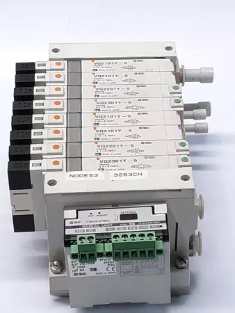 SMC VQ2301Y-5 8 Port Solenoid Module Systems w/ EX120-SDN1 Serial Interface  