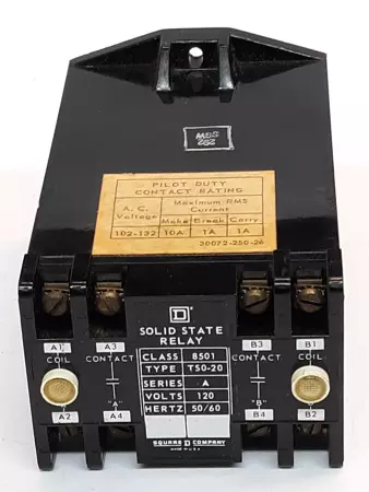Square D 8501 TS0-20 SERIES A Solid State Relay 120V 50/60Hz 