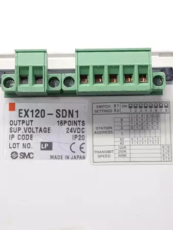 SMC EX120- SDN1 Interface Unit w/ 4 Position Solenoid Valves  