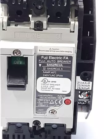 FUJI ELECTRIC SA52RCUL 5 AUTO BREAKER 