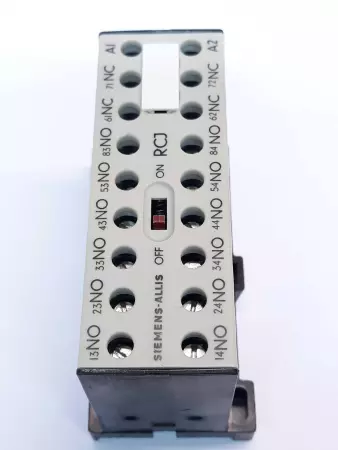 Siemens-Allis RCJ62R Contactor Block 10A 480VAC 24VDC Coil 