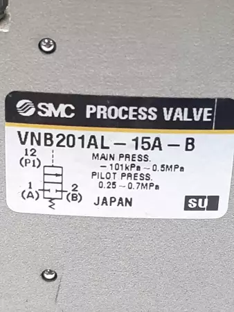 SMC VNB201AL-15A-B Process Valve Air Operated Valve 