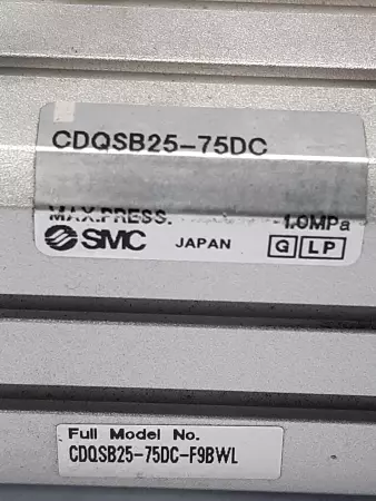 SMC CDQSB25-75DC Cylinder With Position Sensors 