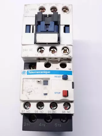 Telemecanique LC1D096BD Contactor w/ LRD 05 Relay 0.63-1A LAD4TBDL 