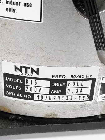 NTN H07020136-005 Vibratory Line Feeder Model K16 200 V 0.3A 