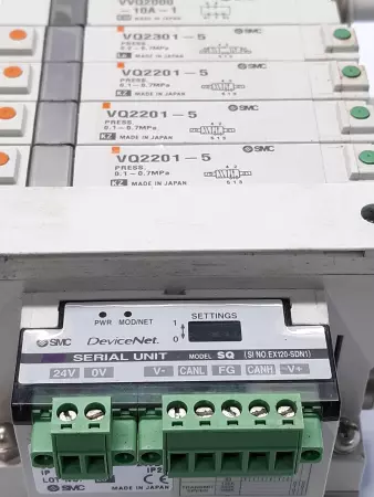 SMC VVQ20000 VQ2301-5 VQ2201-5 Solenoid Valves / 6 Positon Manifold  