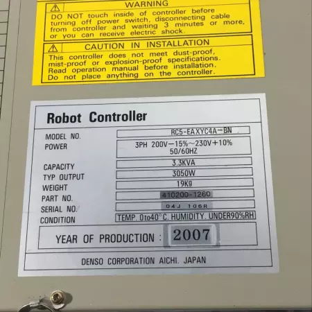 Denso RC5-EAXYC4A-BN Robot Controller, 3.3kW 