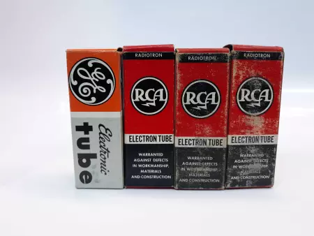 General Electric/RCA 6AU5GT/6AGTA/6AX5GT/6AY3B-6BS3A Electron Tube Lot of 4