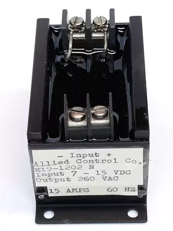 Gould E19-1202 N Terminal Block 15A Input 7-15VDC / Output 260VAC 