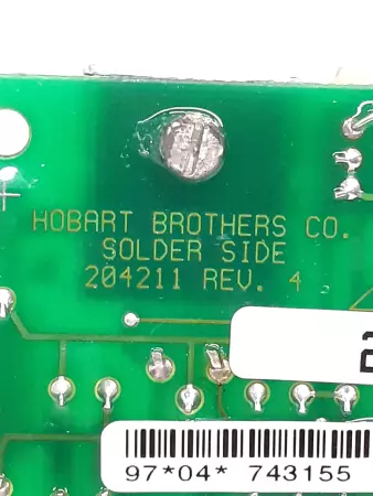 Hobart Brothers Co. 204211 REV. 4 Control Board, Solder Side AB7330.1 