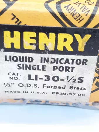 Henry Valve Co LI-30-½S Controlling Flow Liquid Indicator 1/2