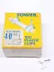 Tower 4-0 100 Plastic Clips Flat White Fastener Lot of 100