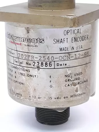 Disc Instruments 702FR-2540-OCN-12-SS Optical Shaft Encoder 