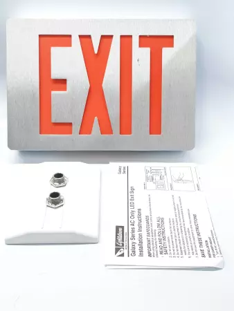 Lightalarms XLDWRA Emergency Exit Sign LED ED, ALUM 6