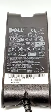 Dell AA22850 PA-12 AC/DC Adapter Input 100-240V Output 19.5V No power cord 