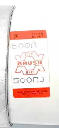 Brush 500CJ HRCI Fuse 500A 600V 