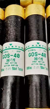 GEC Alsthom GOS-40 One-Time Fast Acting Action Rapide Fuses Lot of 10