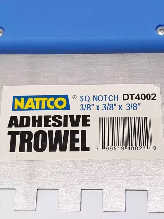 Nattco DT4002 Adhesive Trowel 3/8''x3/8''x3/8'' 