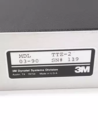 3M Dynatel Systems Division 03-90 MDL Test Set Unit TTE-2 