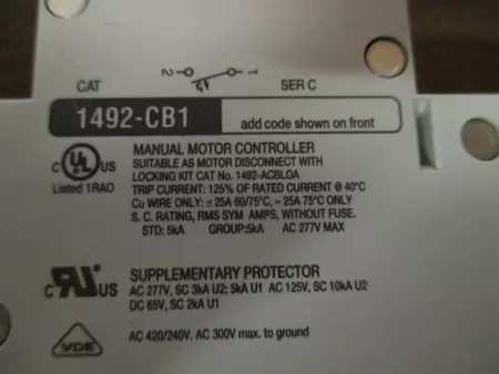  Allen-Bradley 1492-CB1-G060-SC Circuit Breaker 
