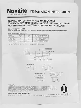 NaviLite N650WH Emergency Lighting Unit 