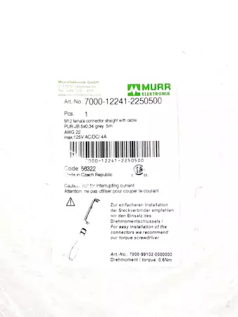 Murr Elektronik 7000-12241-2250500 Cable Connector 